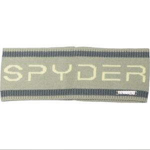SPYDER OS Unisex Sage Green Cotton Blend Knit Logo Headband